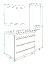 Комплект мебели 1Marka Соната 75П 3 ящика, зеркало Гармоника 75